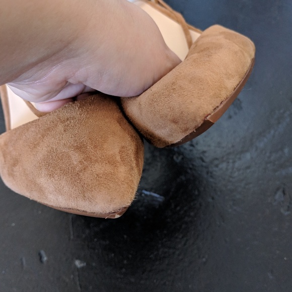 RAYE Tamrin Suede Lace Up Pump in Dark Tan 7.5 8 - Picture 4 of 6